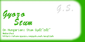 gyozo stum business card